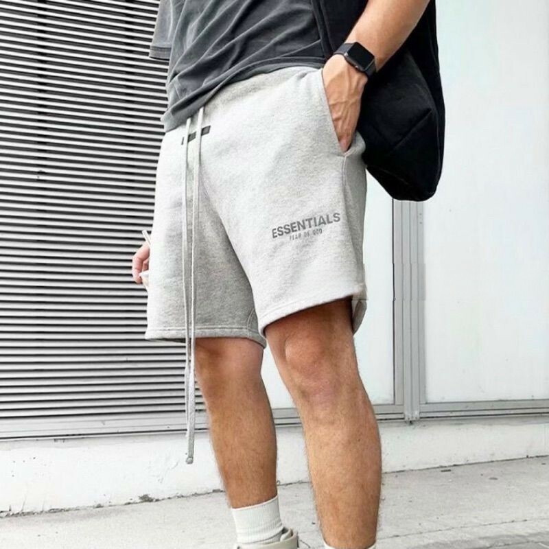 新款灰色❗️FOG FEAR OF GOD Essentials 新款黑標配色短褲 FOG短褲
