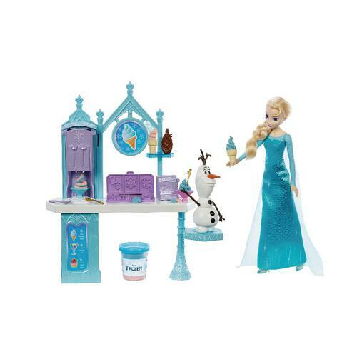 《Disney 迪士尼》MATTEL 迪士尼冰雪奇緣 愛紗與朋友冰淇淋組