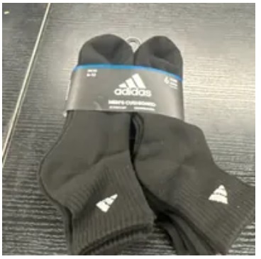 [S] ADIDAS ATHLETIC 6-PACK QUARTER SOCKS,BLACK/ALUM 2, 5125358 (SAD43)