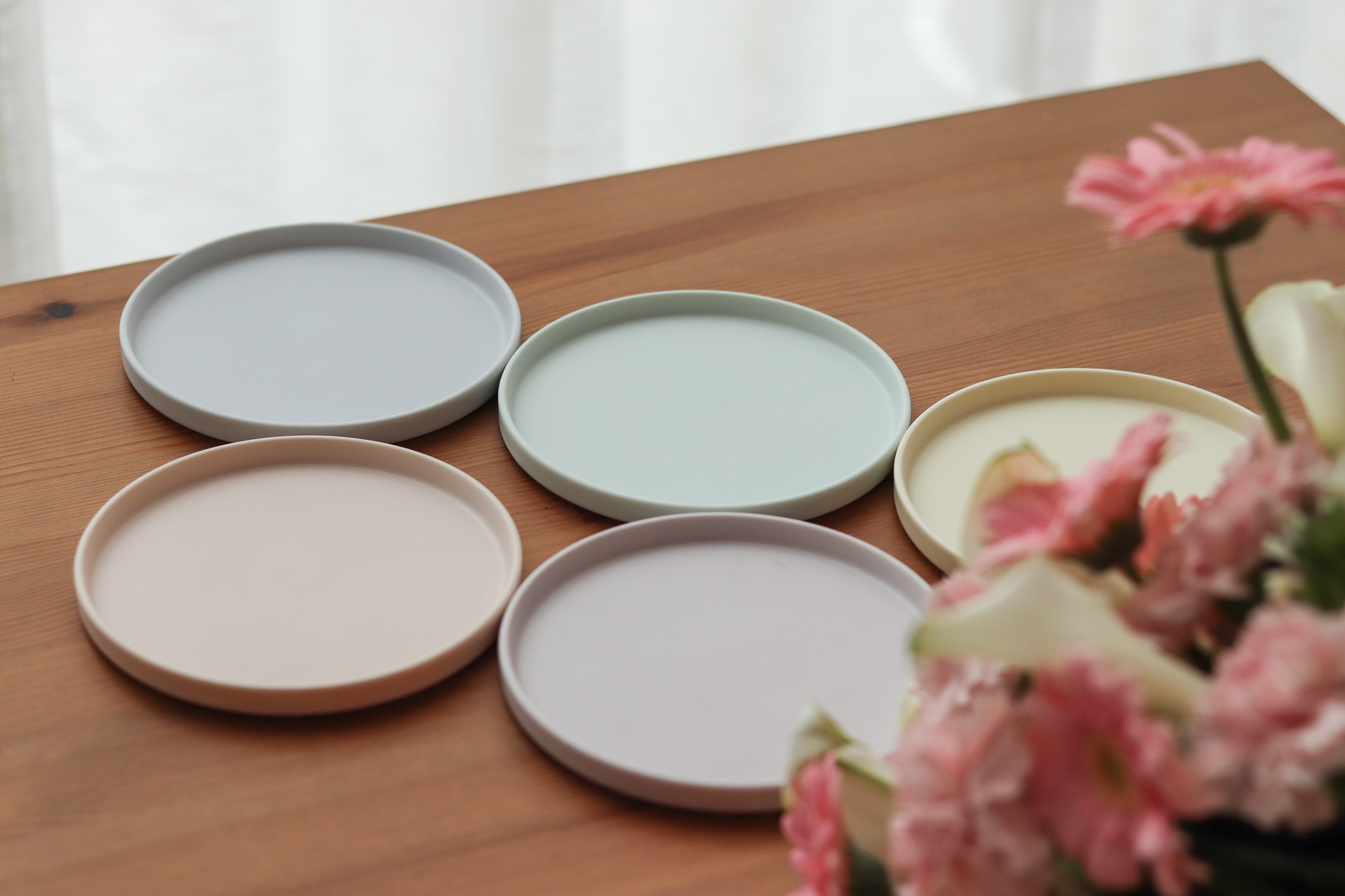 日本 StackStock 簡約 柔和色 圓平皿