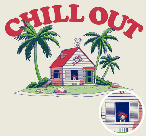 Cospa 0512 カメハウスと悟空 Tシャツ [ドラゴンボール] VANILLA WHITE