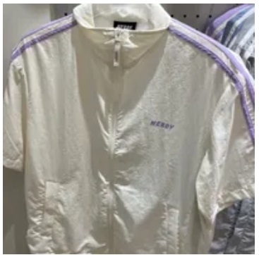 [S] NERDY NY SHORT SLEEVE WINDBREAKER,IVORY, PNES23WG010204 (SN244)