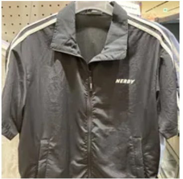 [S] NERDY NY SHORT SLEEVE WINDBREAKER,BLACK, PNES23WG010105 (SN247)