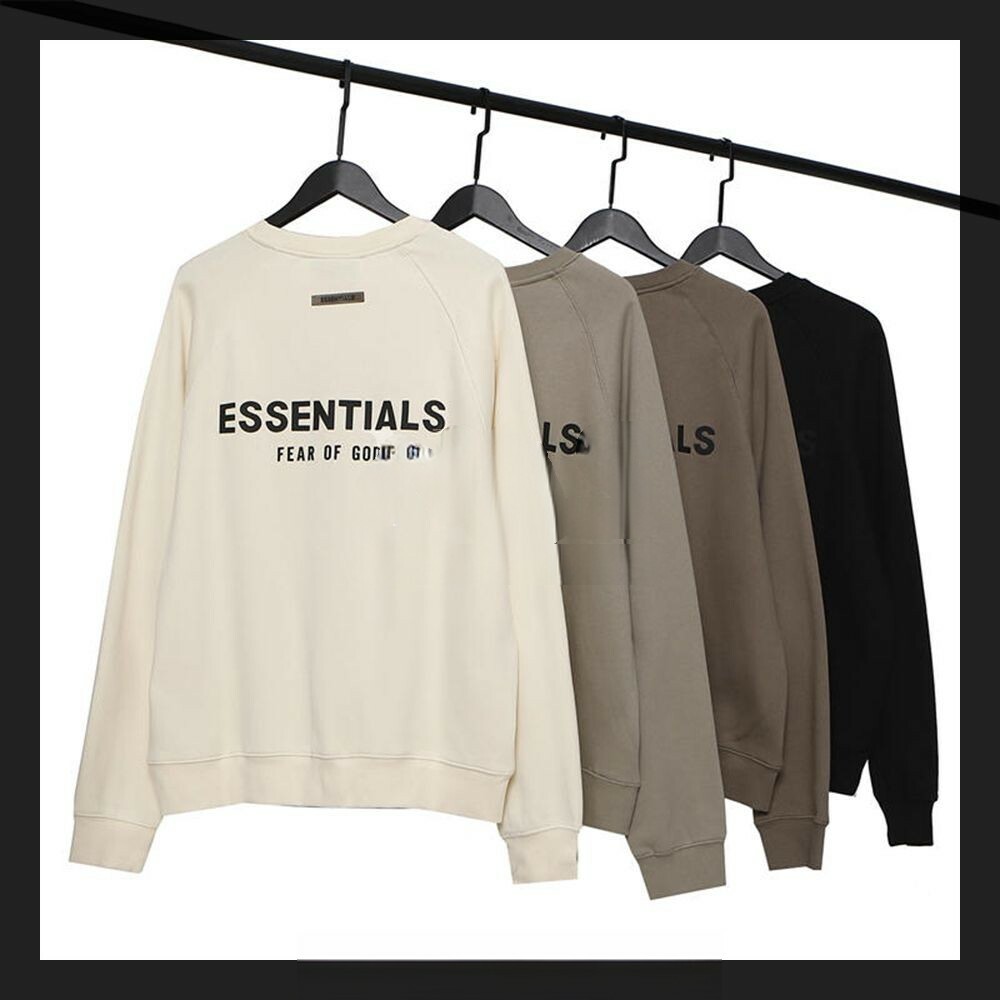 質感好❗️有刷毛磅數高FEAR OF GOD ESSENTIALS大學T重磅背後字母FOG大學T