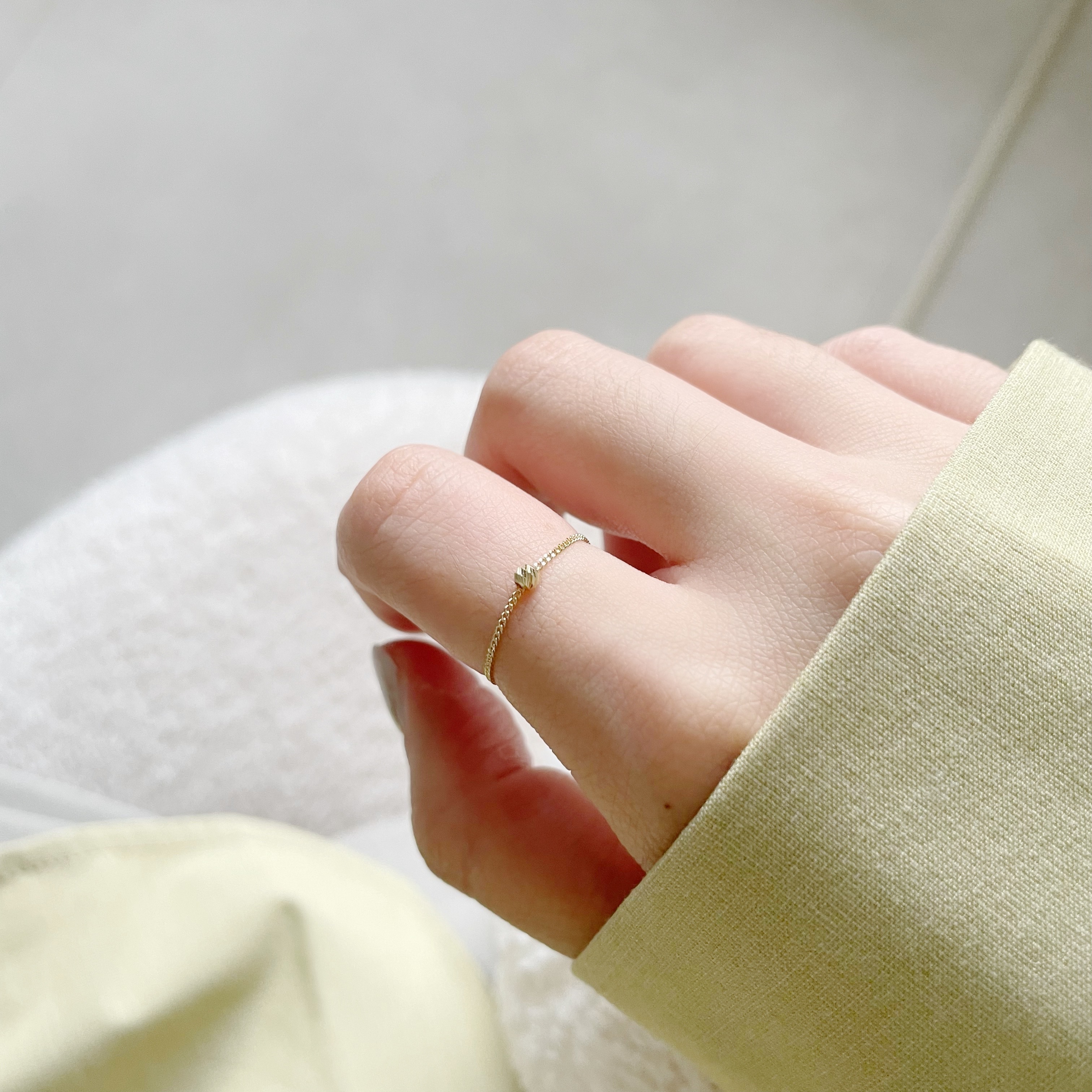 14k小金球honey鍊戒