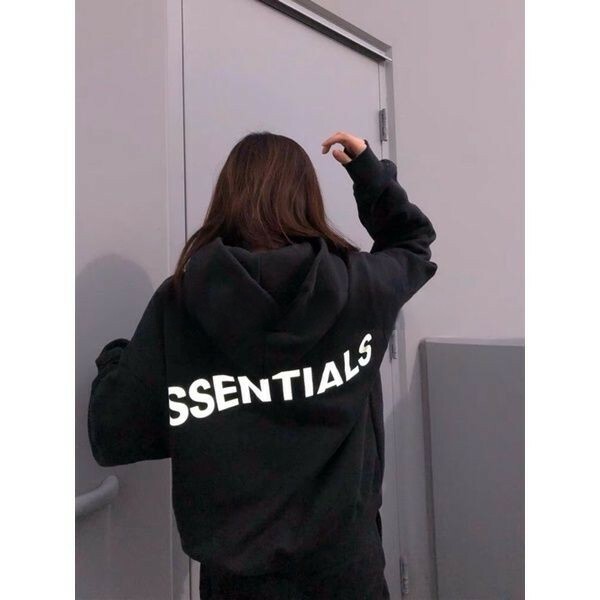 反光帽T 重磅 FEAR OF GOD ESSENTIAL Pullover Hoodie FOG帽T