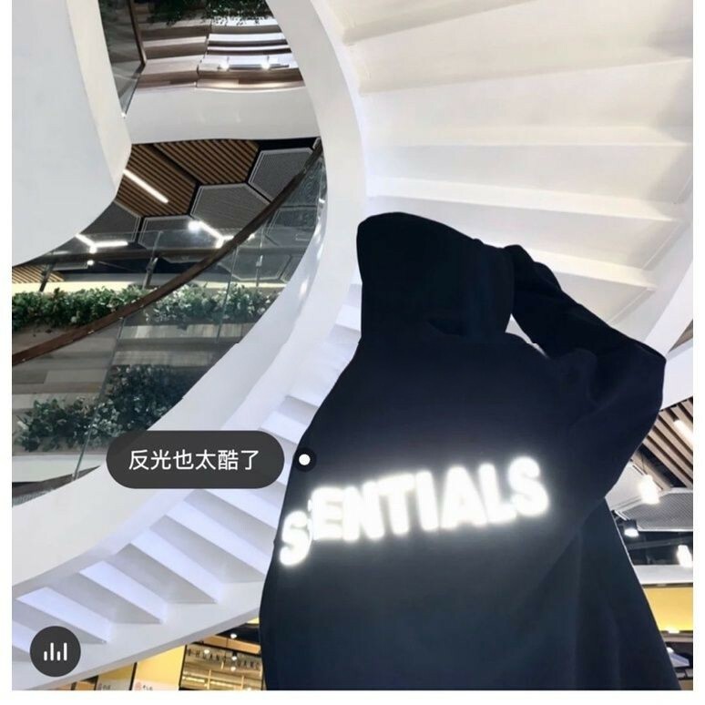 反光帽T 重磅 FEAR OF GOD ESSENTIAL Pullover Hoodie FOG帽T