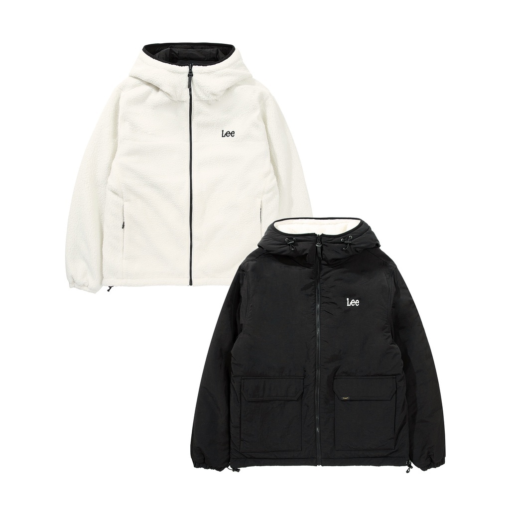 #現貨 韓國LEE 雙面羊羔毛 連帽外套