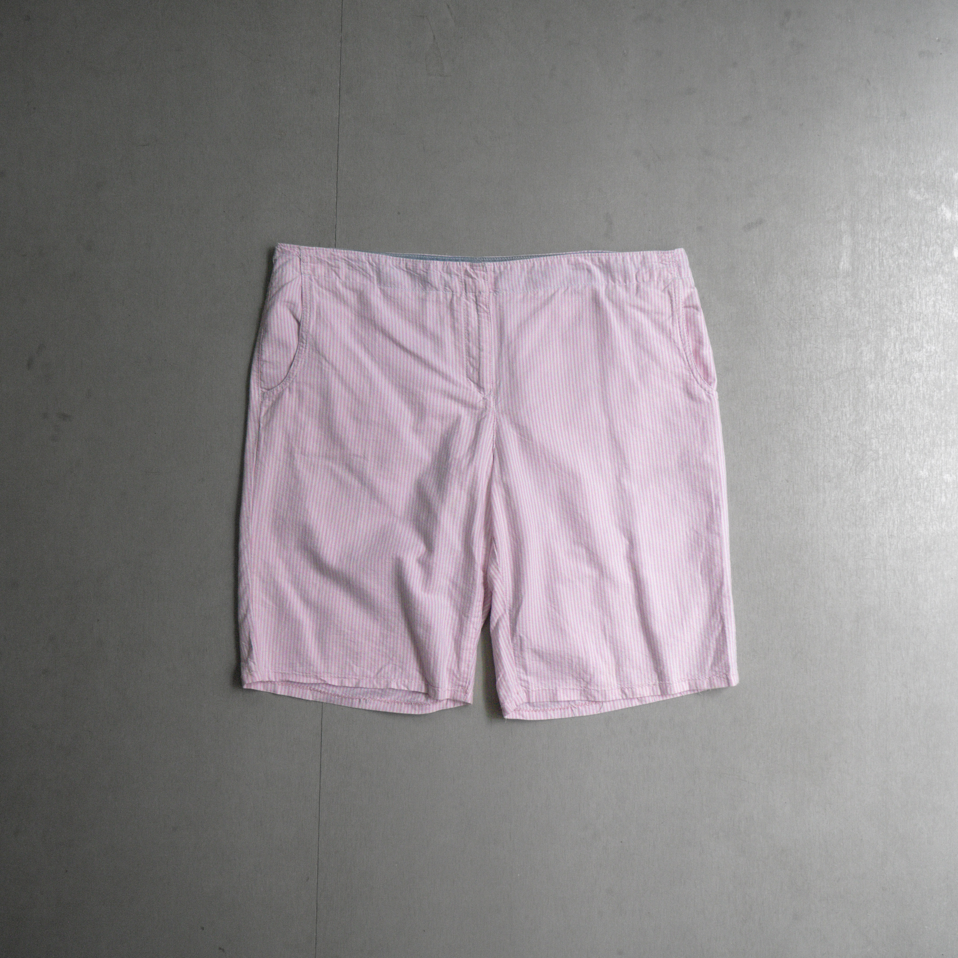 VINTAGE TOMMY HILFIGER SHORTS 粉紅 條紋 休閒 百慕達 短褲