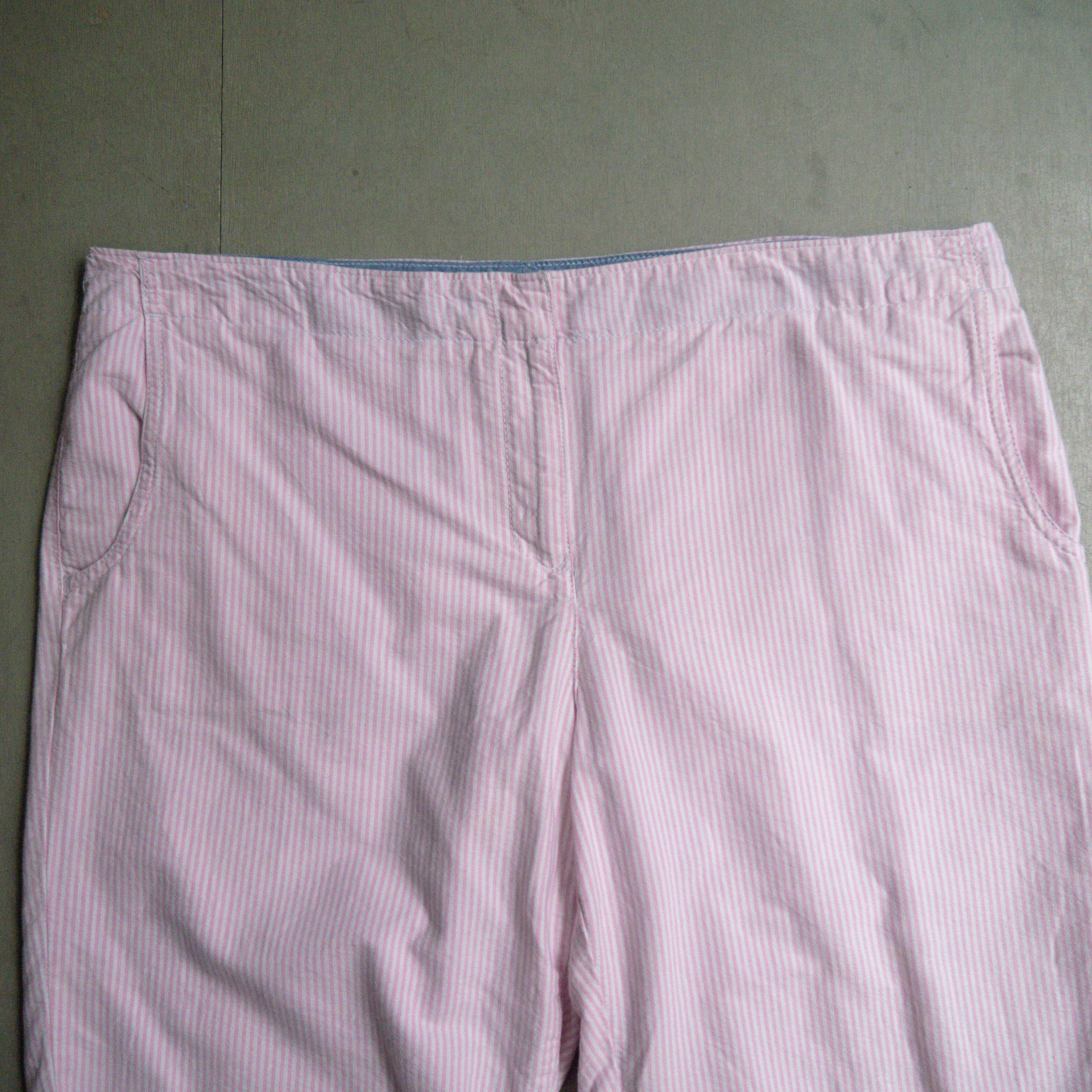 VINTAGE TOMMY HILFIGER SHORTS 粉紅 條紋 休閒 百慕達 短褲