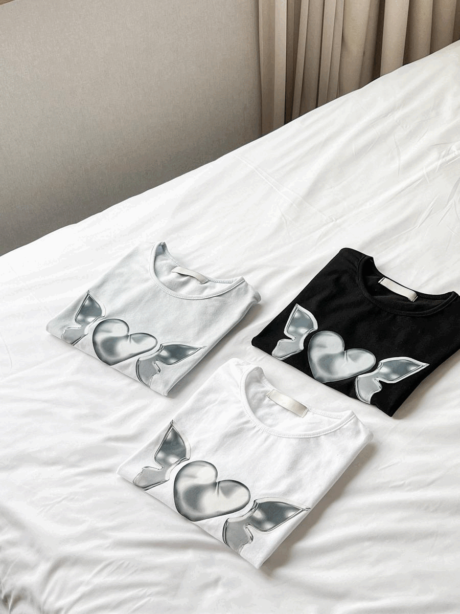〈17/7～21/7 連線DAY 3〉Silver Butterfly Heart Tee