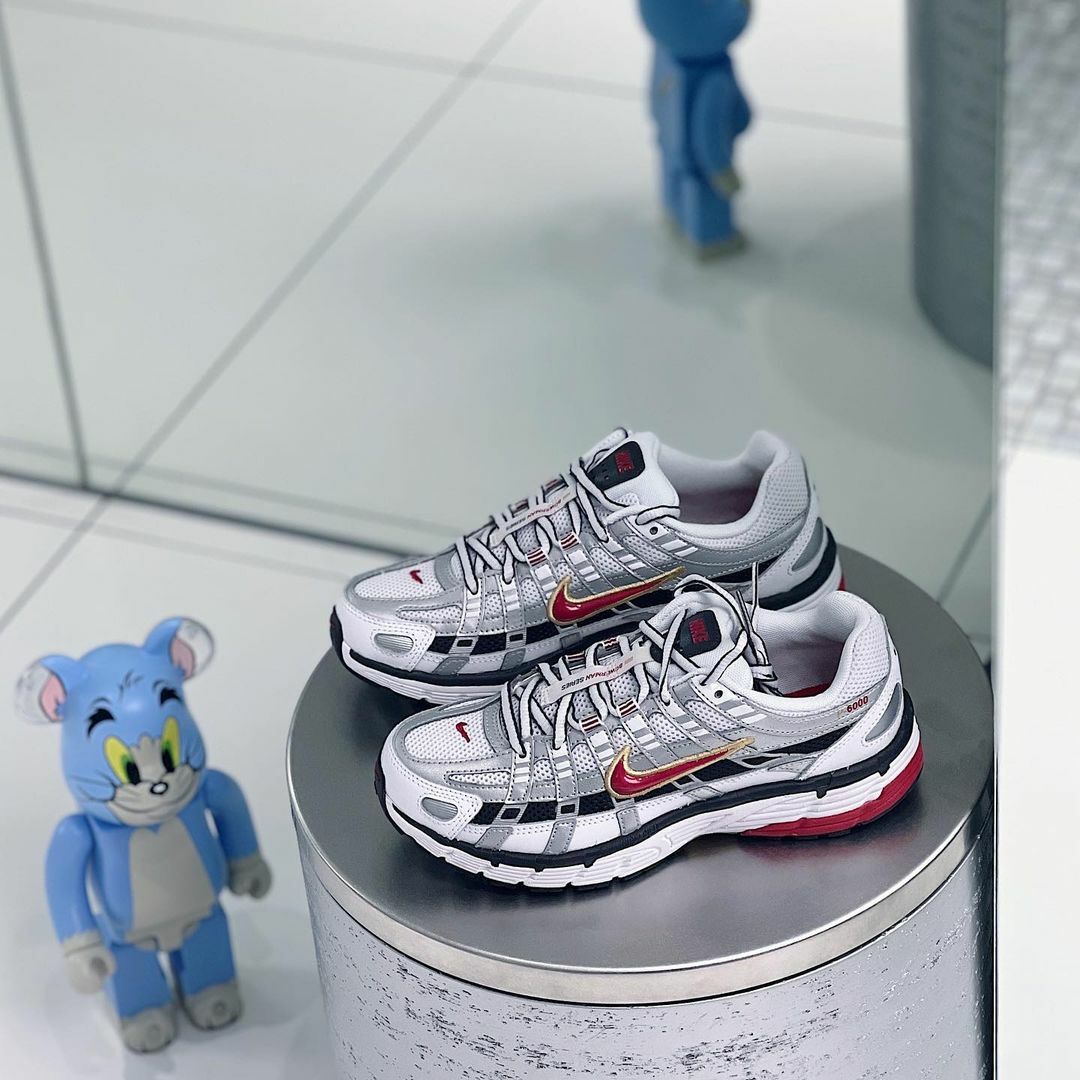 Nike P-6000 太空銀 銀色 大學紅 Y2K風格 復古 慢跑鞋 BV1021-101