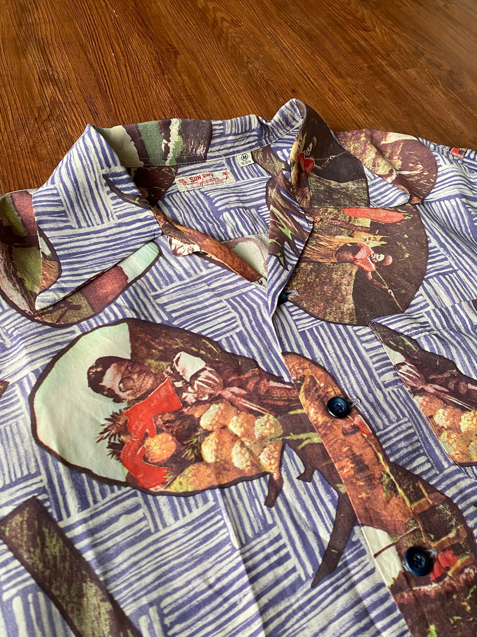 Vintage SUN SURF aloha shirts/ SUN SURF 東洋 和柄夏威夷襯衫-漂流吉他