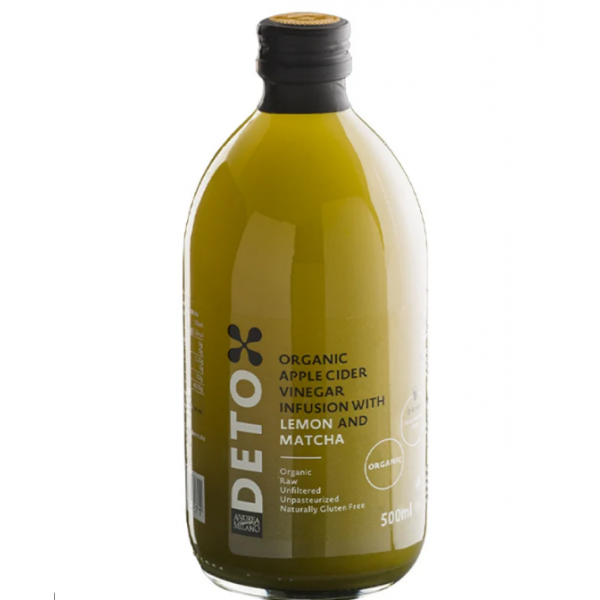 Andrea Milano 百年老店有機無過濾抺茶檸檬蘋果醋帶「Mother」 500ml