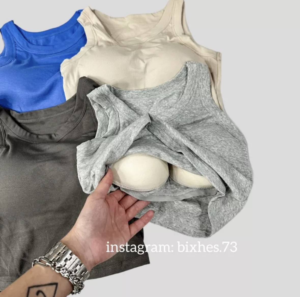 基礎六色帶墊背心(C00010)