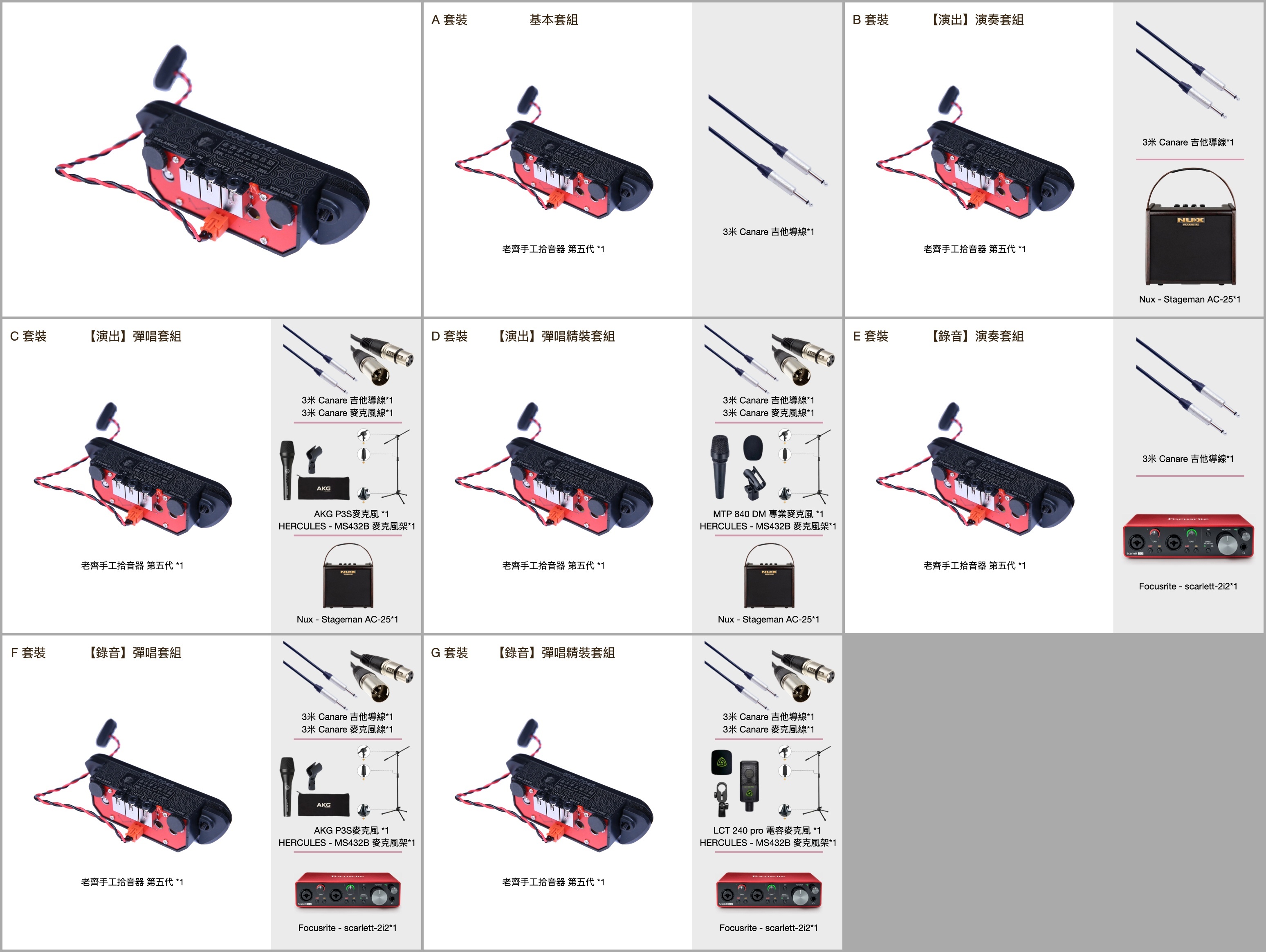 老齊五代手工拾音器(黑色) 木吉他拾音器 雙系統吉他拾音器 響 貼片 還原度高 第 6 張圖片｜三峽吉他 / Bass