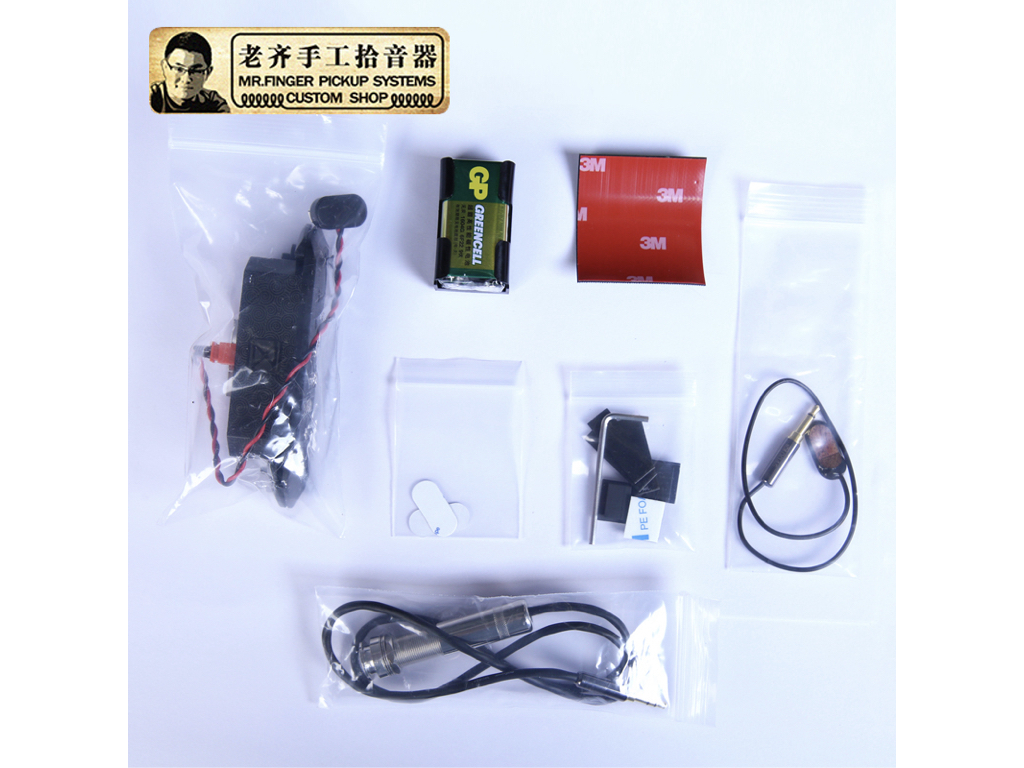 老齊五代手工拾音器(黑色) 木吉他拾音器 雙系統吉他拾音器 響 貼片 還原度高 第 4 張圖片｜三峽吉他 / Bass