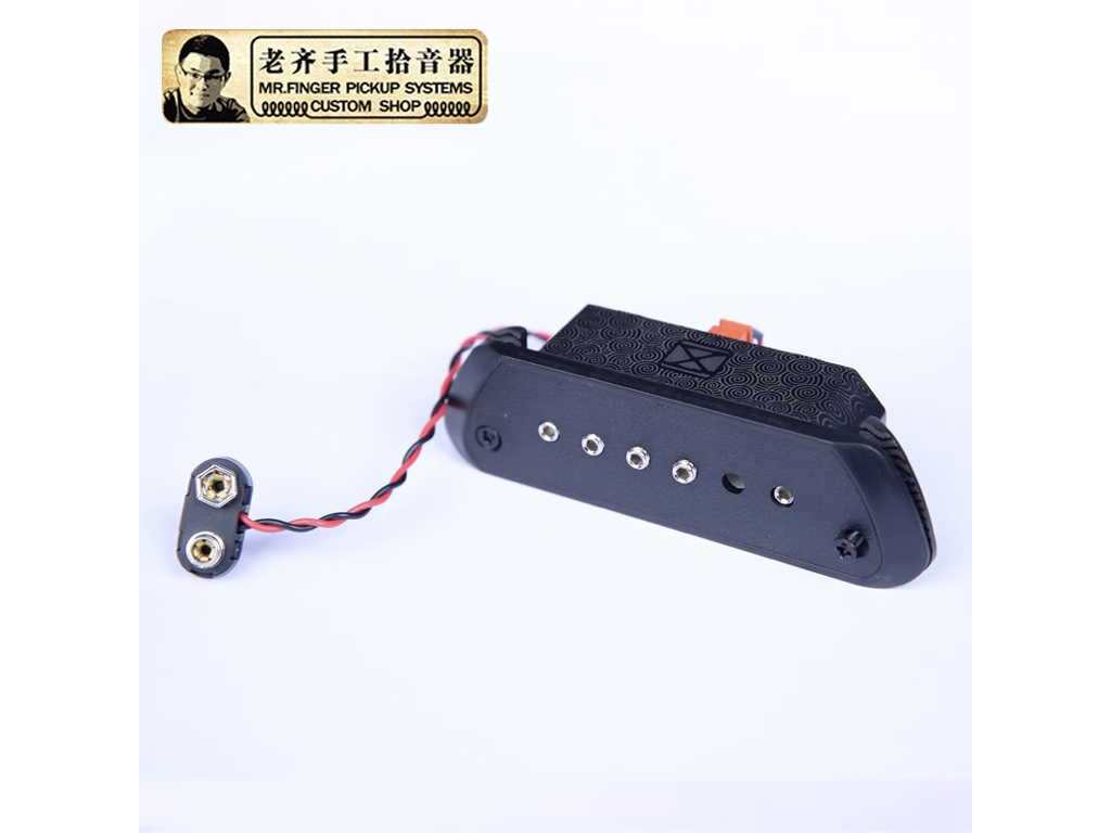 老齊五代手工拾音器(黑色) 木吉他拾音器 雙系統吉他拾音器 響 貼片 還原度高