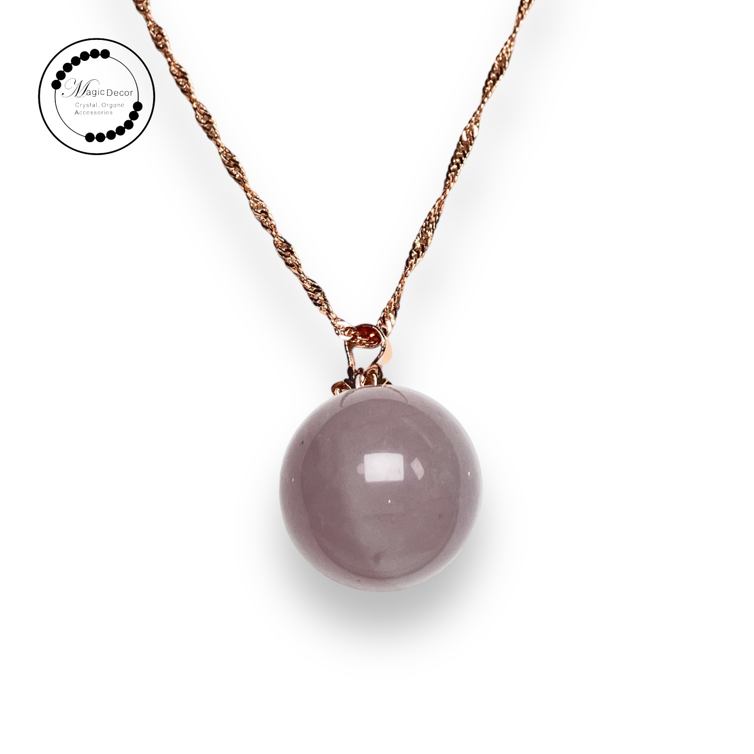 250809 - C9 粉晶皇冠波波吊咀 送 鈦鋼鏈