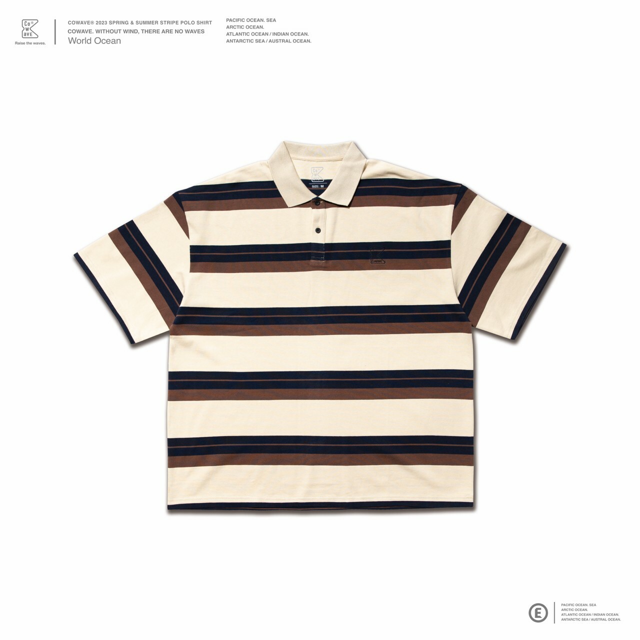 Cowave 2023 Spring & Summer Stripe Polo shirt