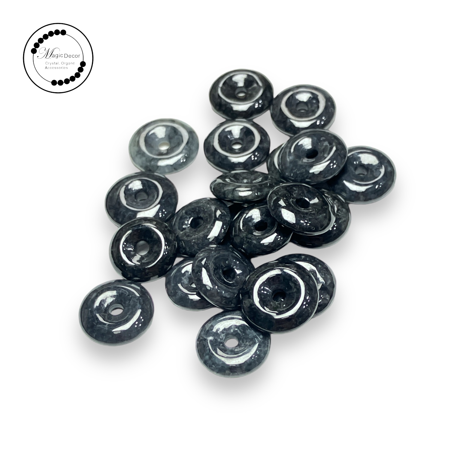 250703 - A96 烏雞翡翠平安扣配件1粒