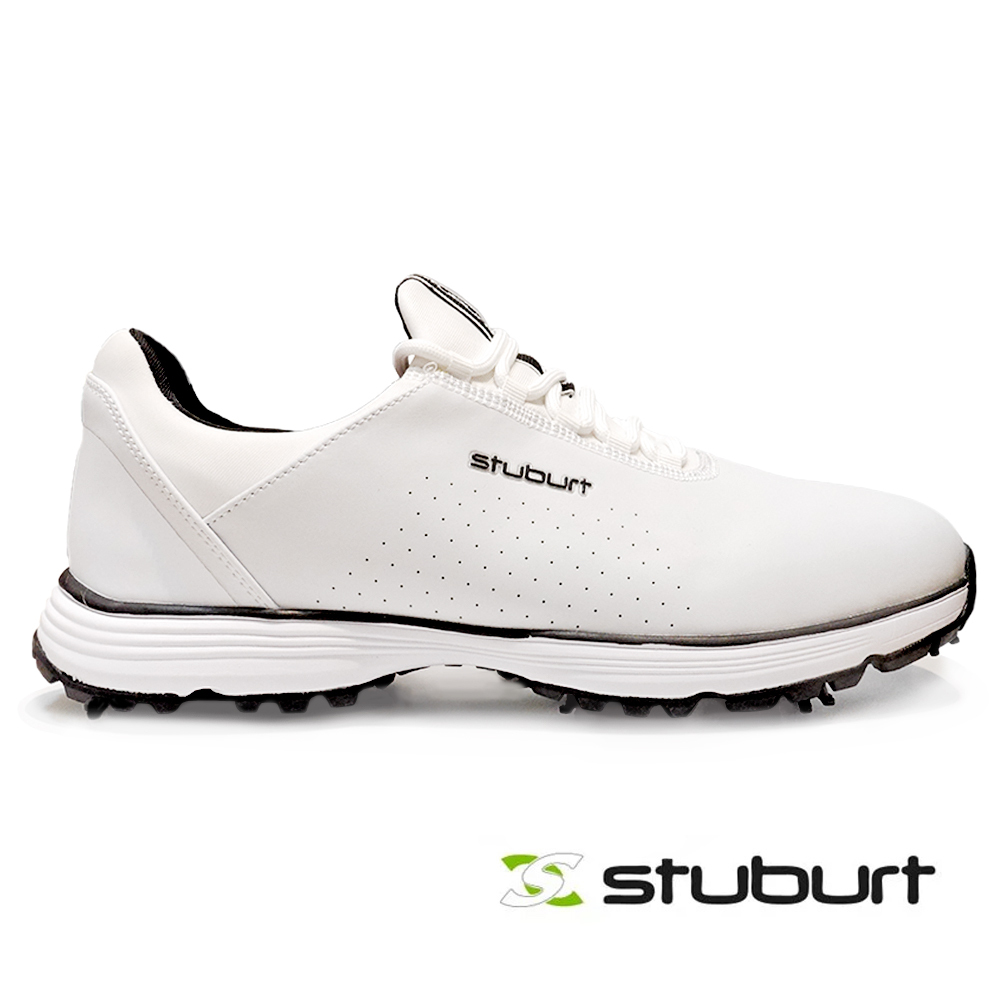 【 Stuburt 】EVOLVE CLASSIC SPIKED GOLF SHOE-SBSHU1362 | 英國百年高爾夫球科技防水鞋（帶防滑鞋釘）白色
