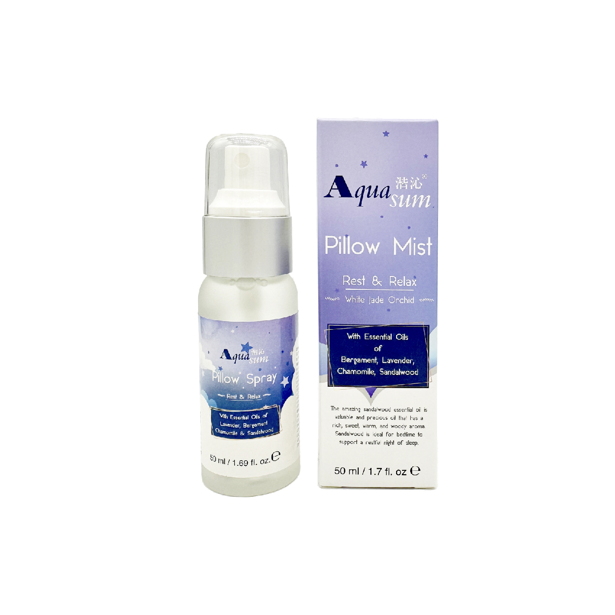 Aquasum - Flower Pillow Spray (50ml) Deep Sleep & Drive Away Worries