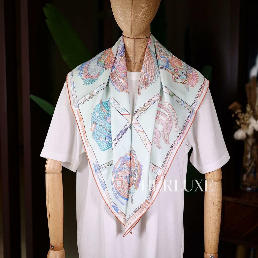 Scarf 100% soie 90 × 90cm