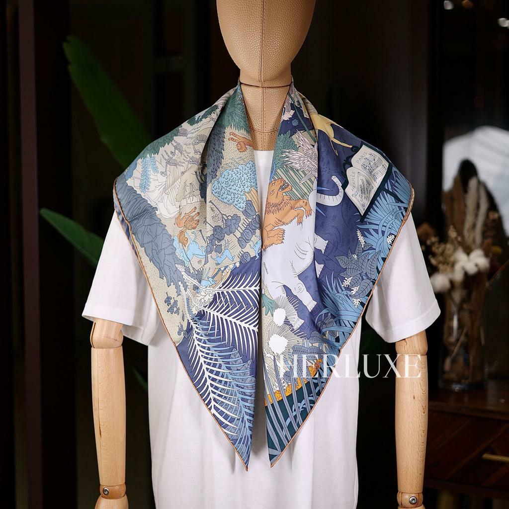 Scarf 100% soie 90 × 90cm