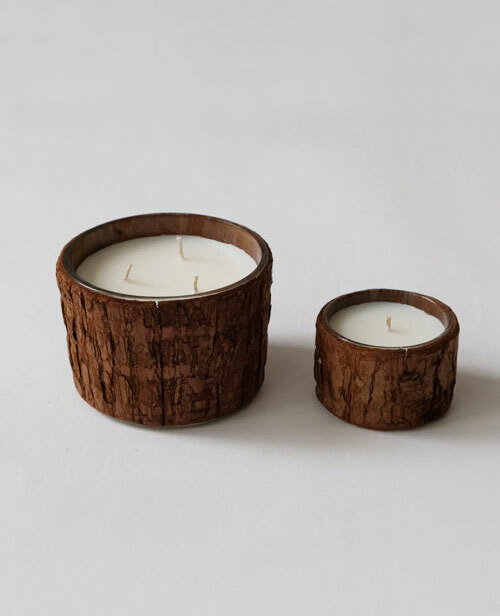 北歐自然系樹皮造型蠟燭