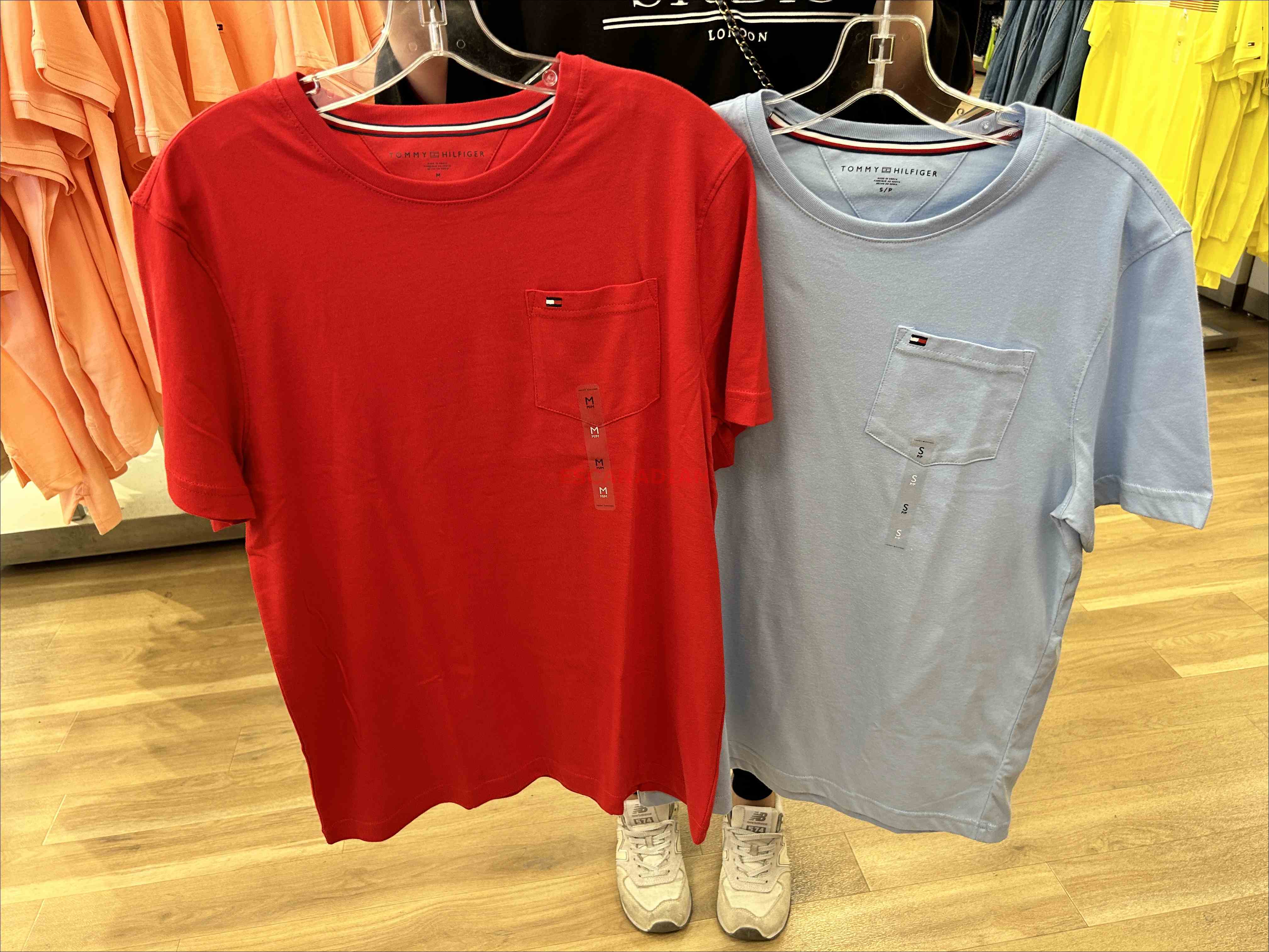 TOMMY 男大人 經典款 素面 小口袋 短TEE (2色)