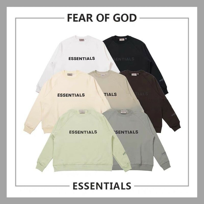 老店100%正品現貨Fear Of God Essentials FOG 大學T 胸前字母大學T