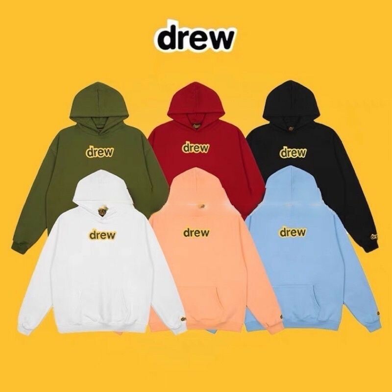 Drew House帽T 薄連帽上衣笑臉胸前字母帽T drew house帽T笑臉上衣