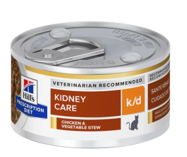 希爾思™處方食品 貓用k/d™ 腎臟病護理 雞肉燉蔬菜罐頭 2.9oz (24罐裝) 3393
