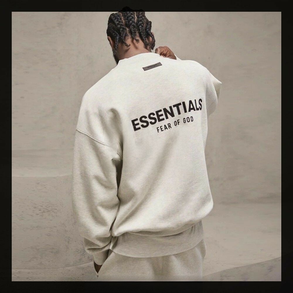 FOG雙面LOGO FEAR OF GOD ESSENTIALS 22SS 植絨圓領 大學T