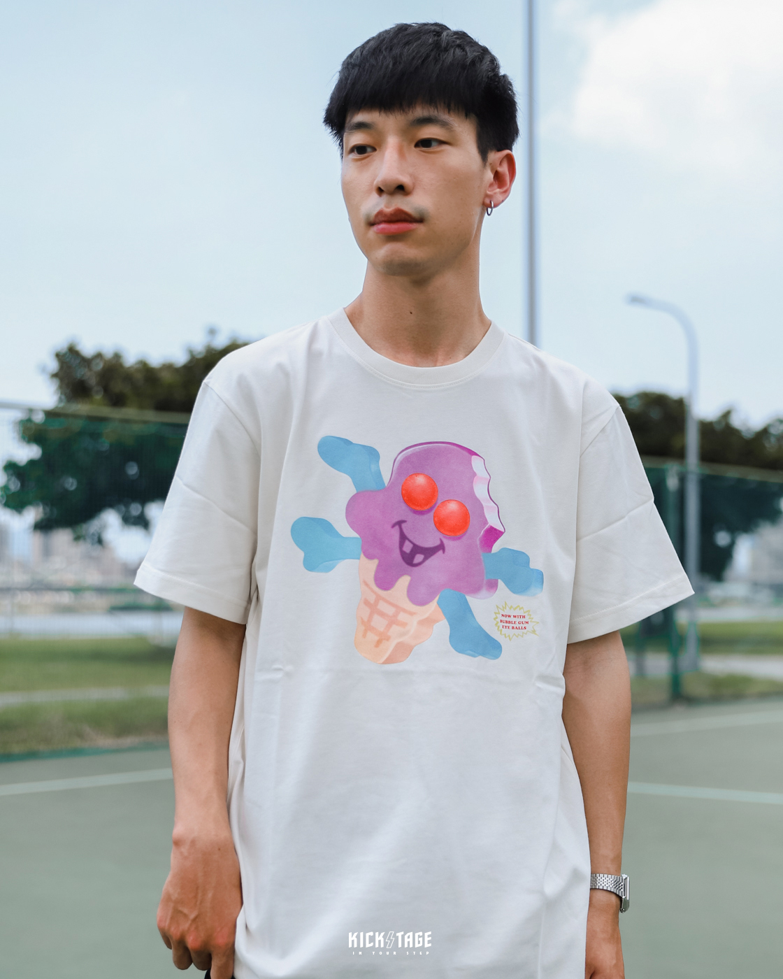 **特價商品售出不退換**BILLIONAIRE BOYS CLUB GUMBALL EYES SS TEE 白色 森林綠 咖啡色 黑色 骷髏甜筒 印花 短T【431-4201】