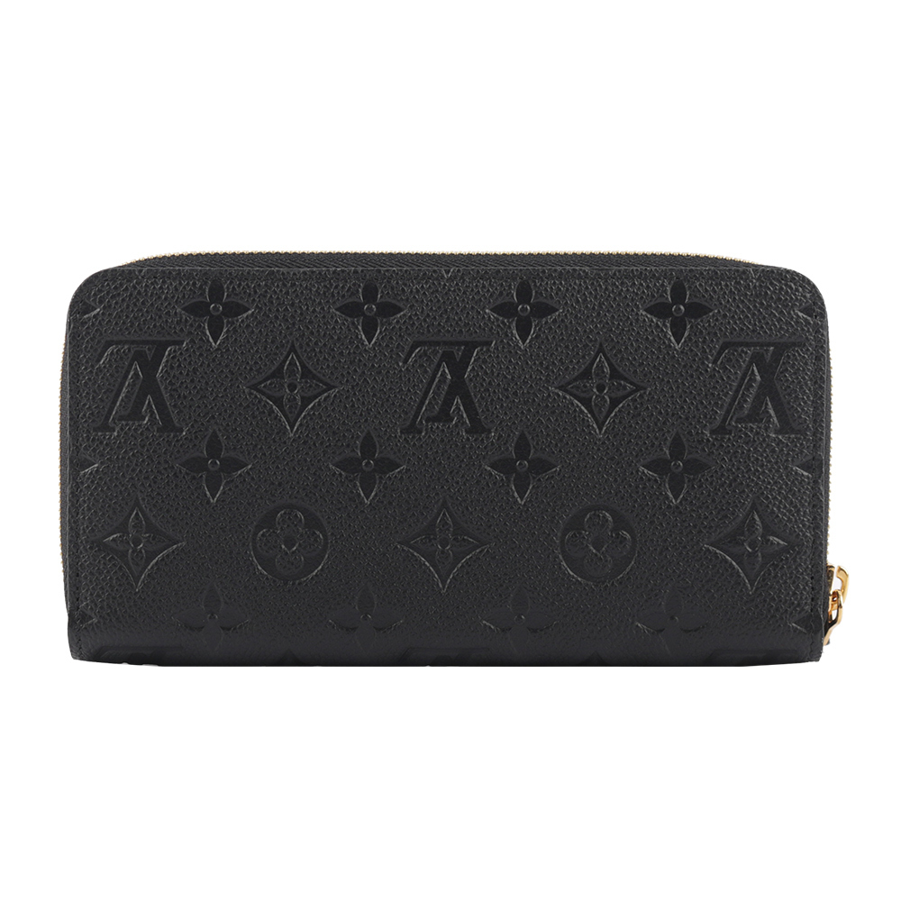 【Louis Vuitton / LV】Monogram 壓印牛皮長夾(黑色) M61864