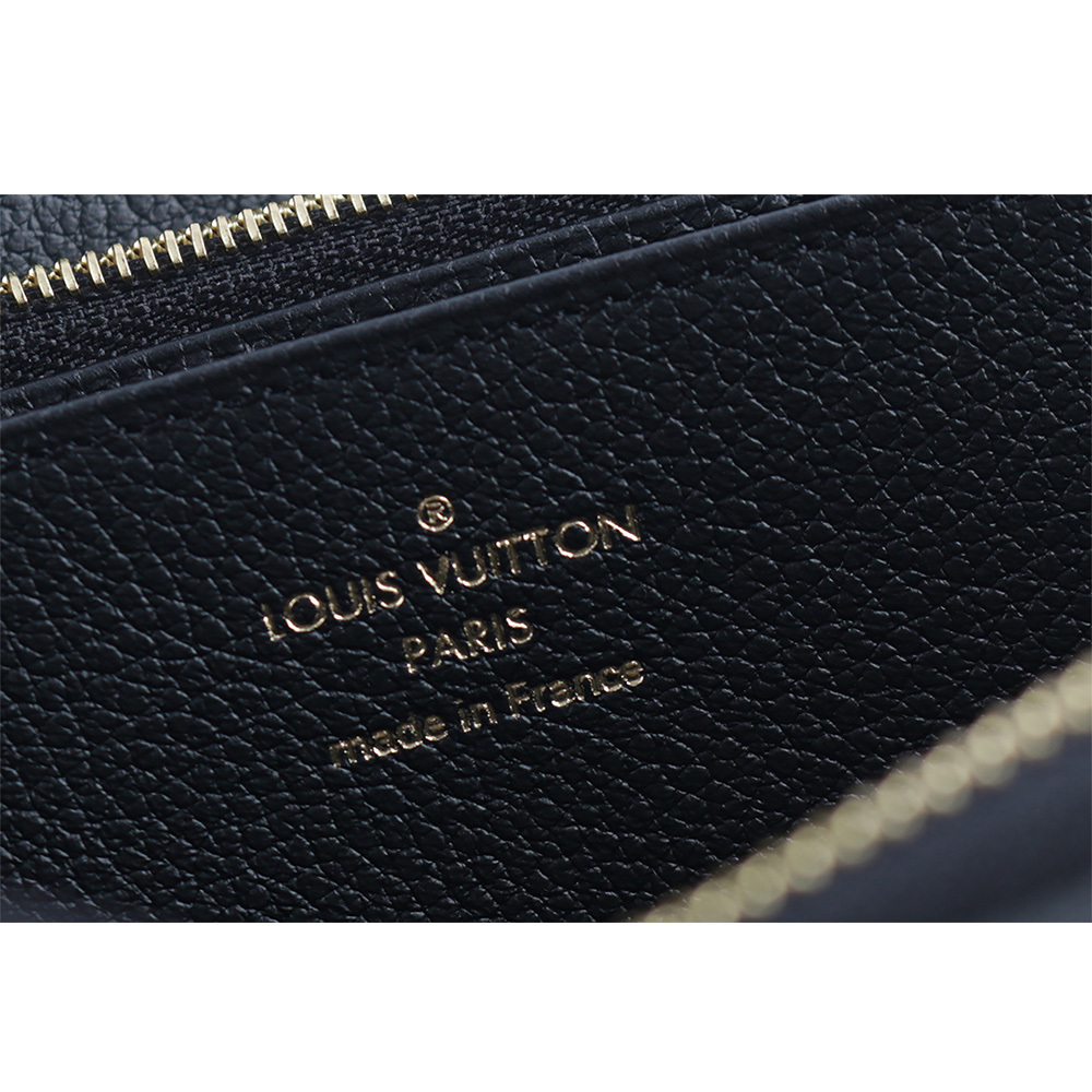 【Louis Vuitton / LV】Monogram 壓印牛皮長夾(黑色) M61864