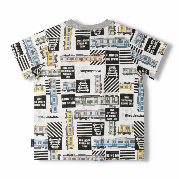 Moujonjon JR在來線列車整體圖案短袖 Tee