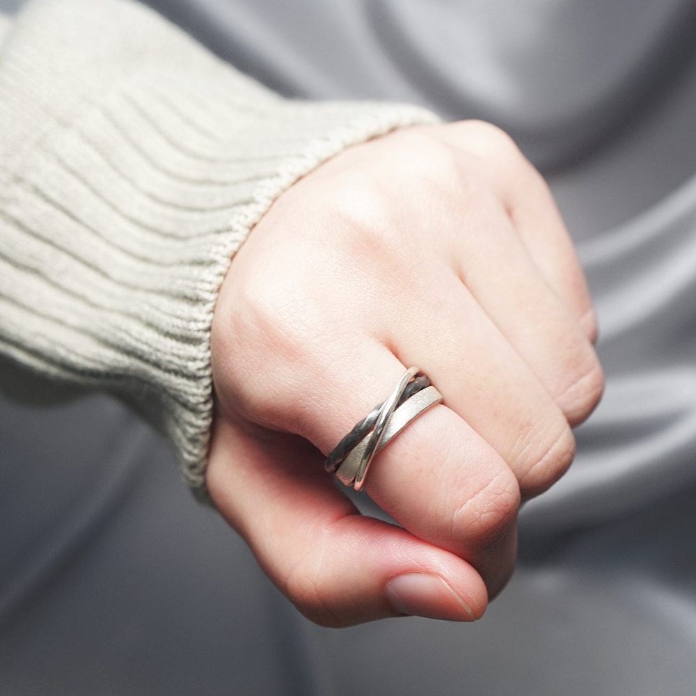 質感三環戒 細版女戒 925純銀戒指 女生戒指