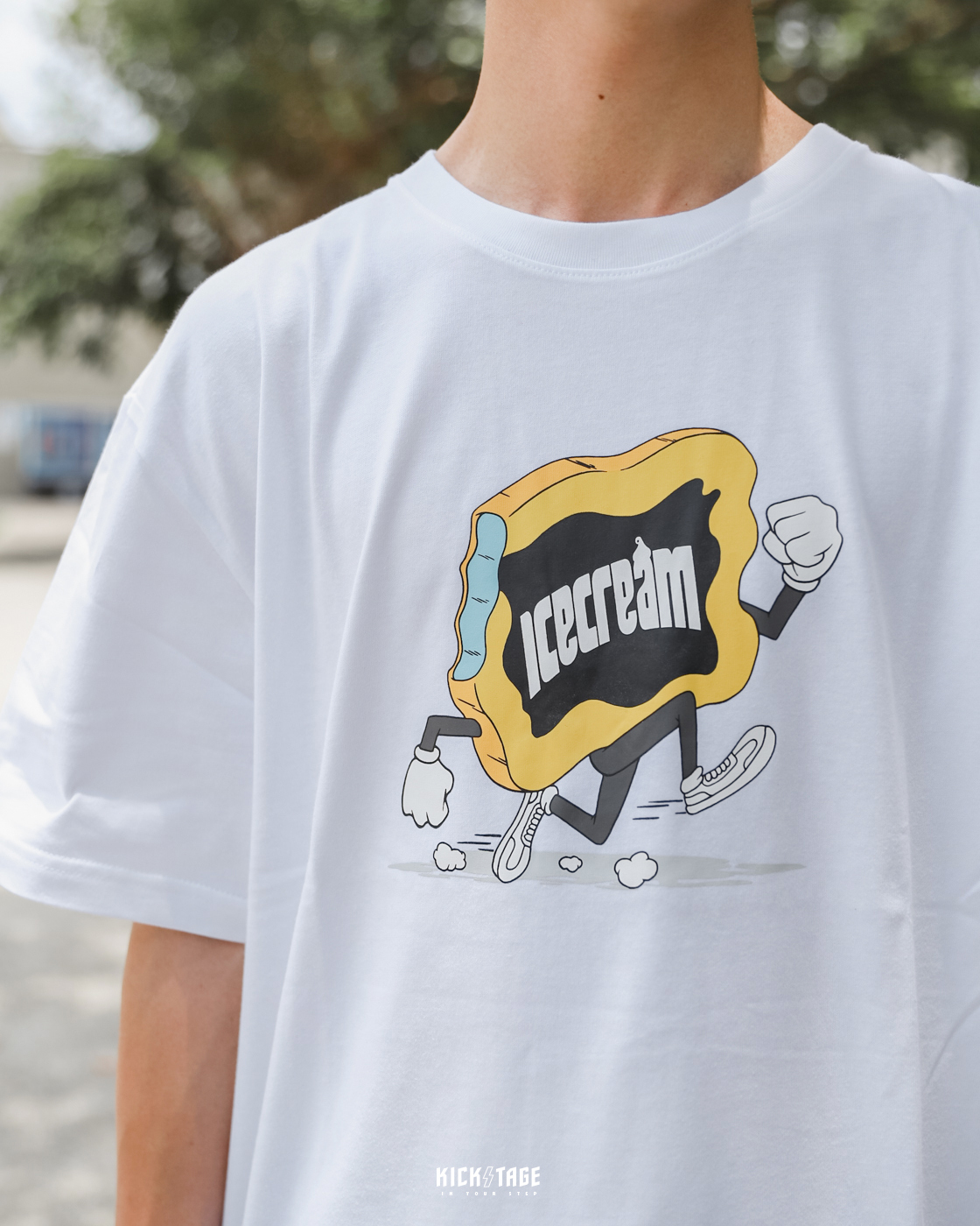 **特價商品售出不退換**BILLIONAIRE BOYS CLUB RUN SS TEE 白色 森林綠 黑色 奔跑冰淇淋 印花 短T【431-4203】