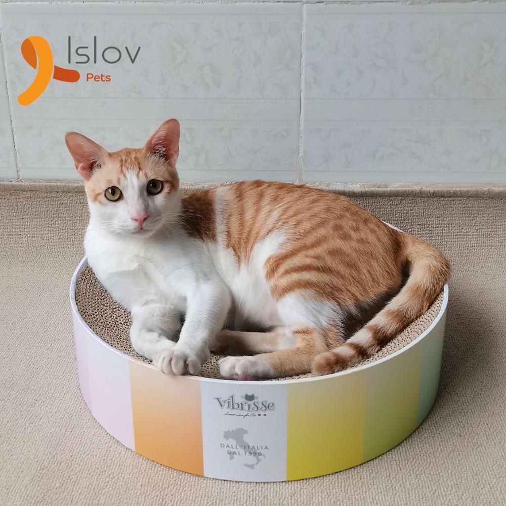 Islov Pets - 瓦楞紙貓抓板 時空羅盤貓窩 - 40 x 40 x 10 cm