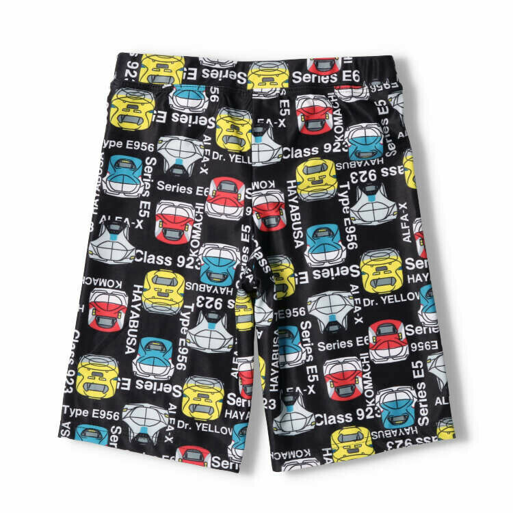 Moujonjon JR 新幹線圖案防 UV 泳褲 - 黑色