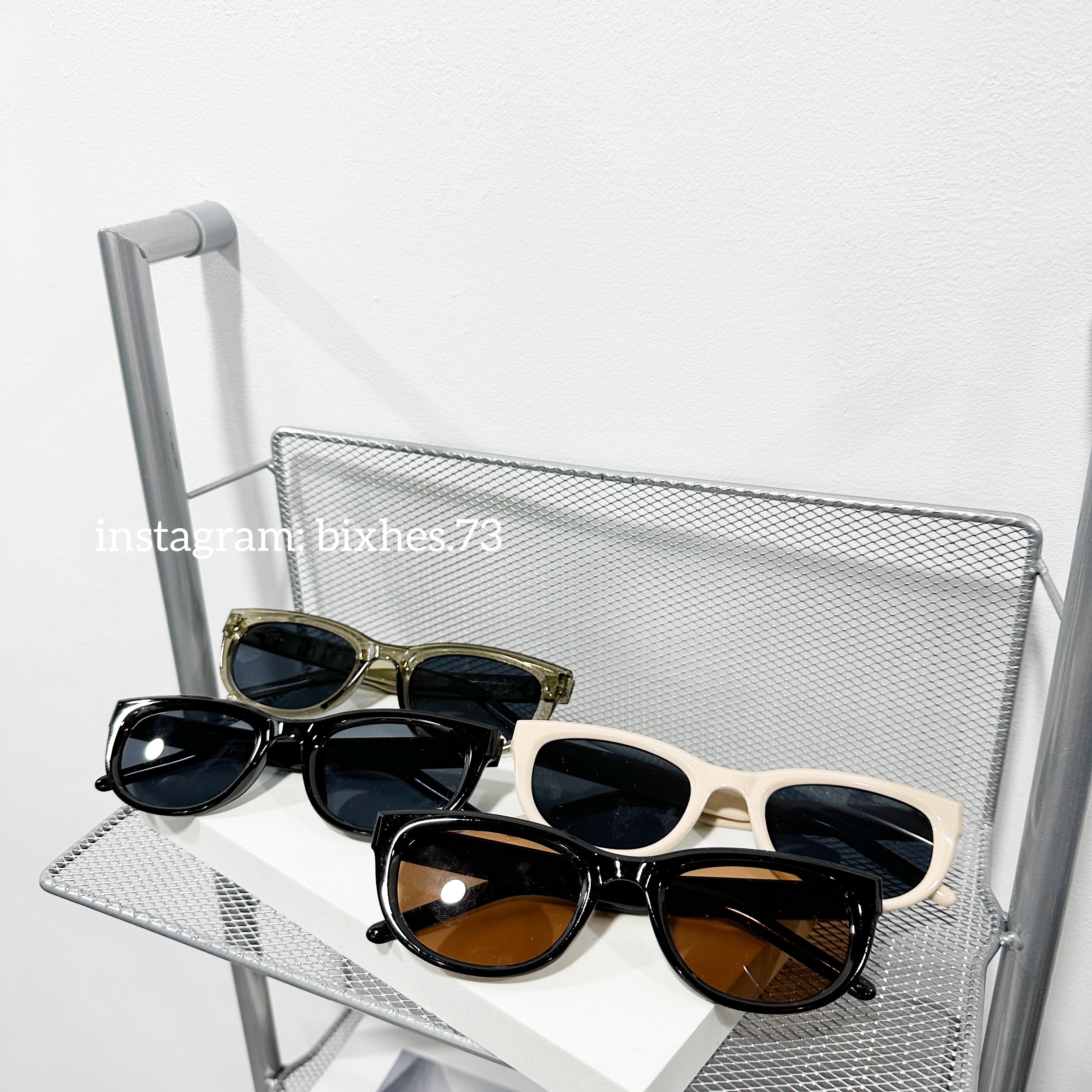 微貓眼Y2K銀標眼鏡(J00001)