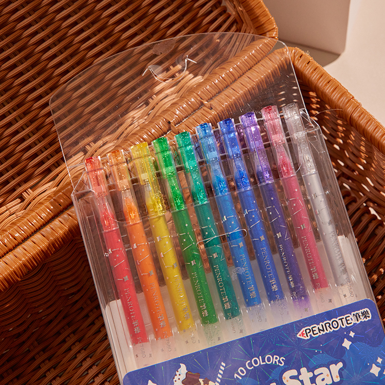 【PENROTE筆樂】亮彩大容量中性筆組