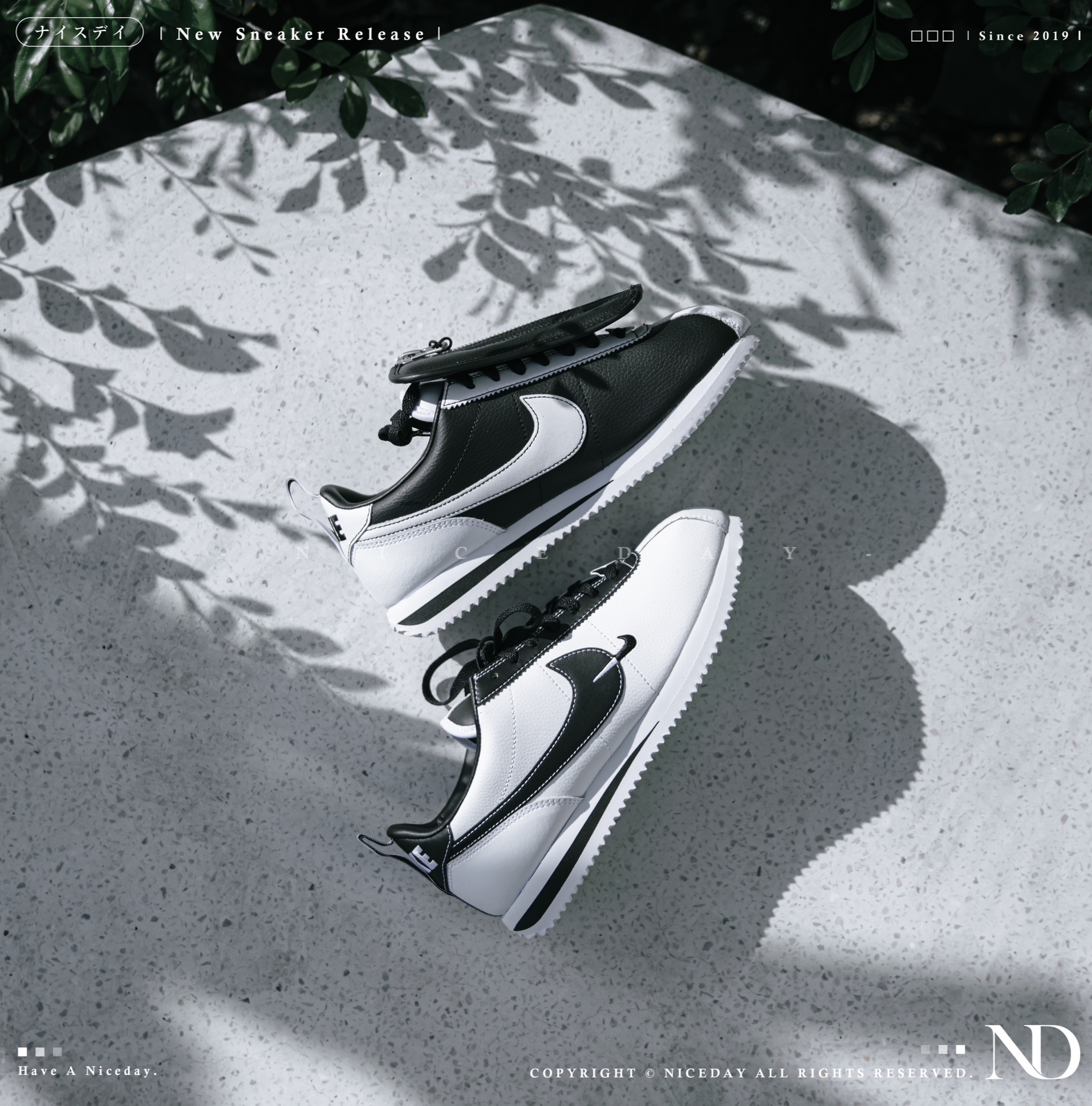 NICEDAY 現貨 Nike Cortez 阿甘鞋 熊貓 黑白鴛鴦 雙勾 皮革 50週年 紀念款 FJ7870-101