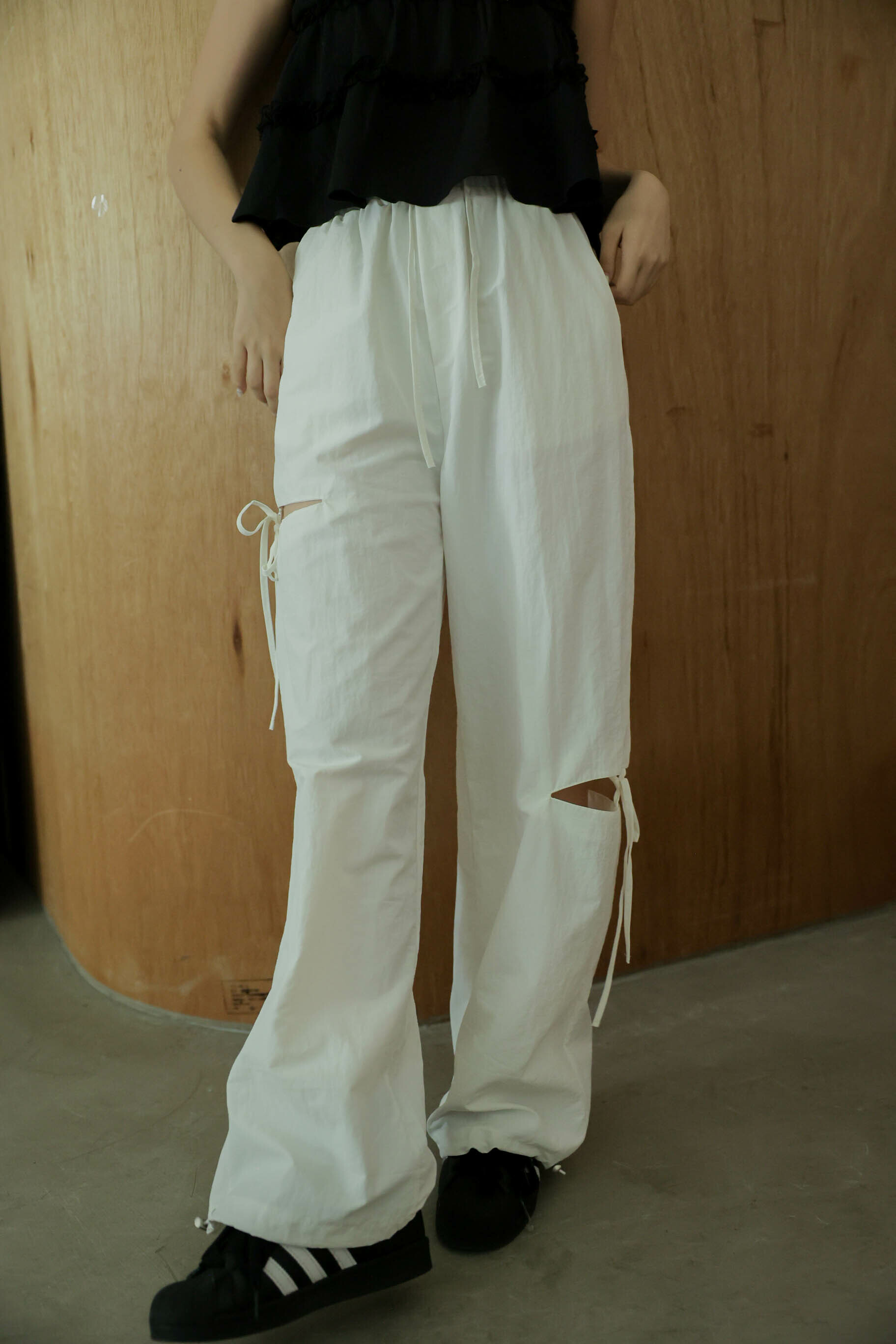 Ribbon Open Pants #長褲