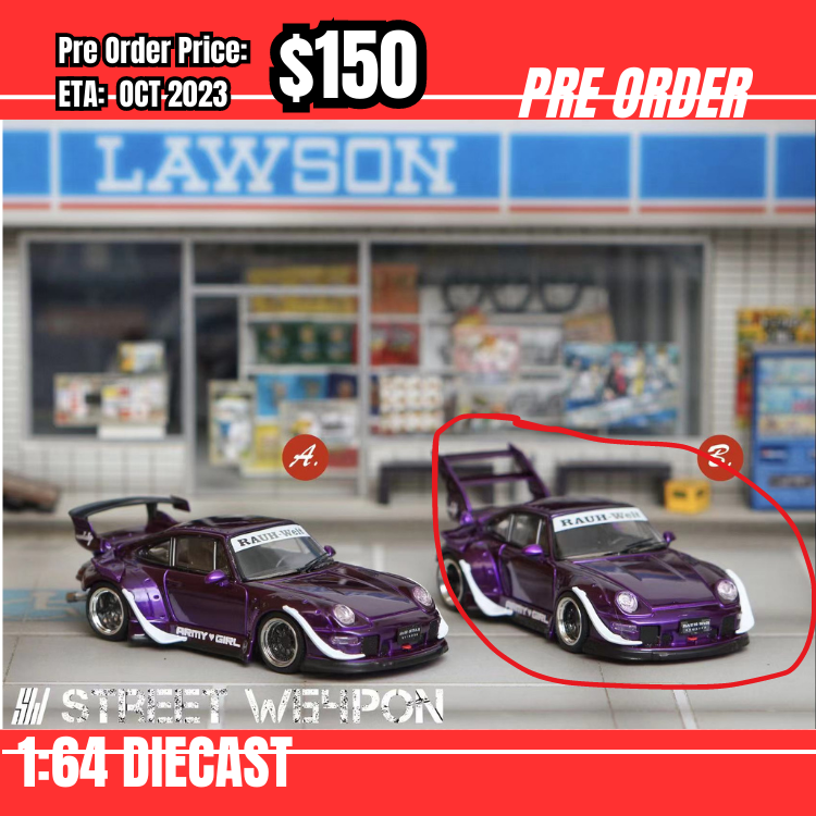 PO-$150 * Street Weapon * 1:64 RWB993 Flash Purple High Wing [21/07]