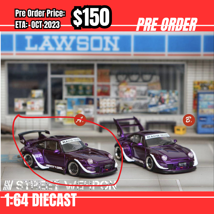 PO-$150 * Street Weapon * 1:64 RWB993 Flash Purple GT Wing [21/07]