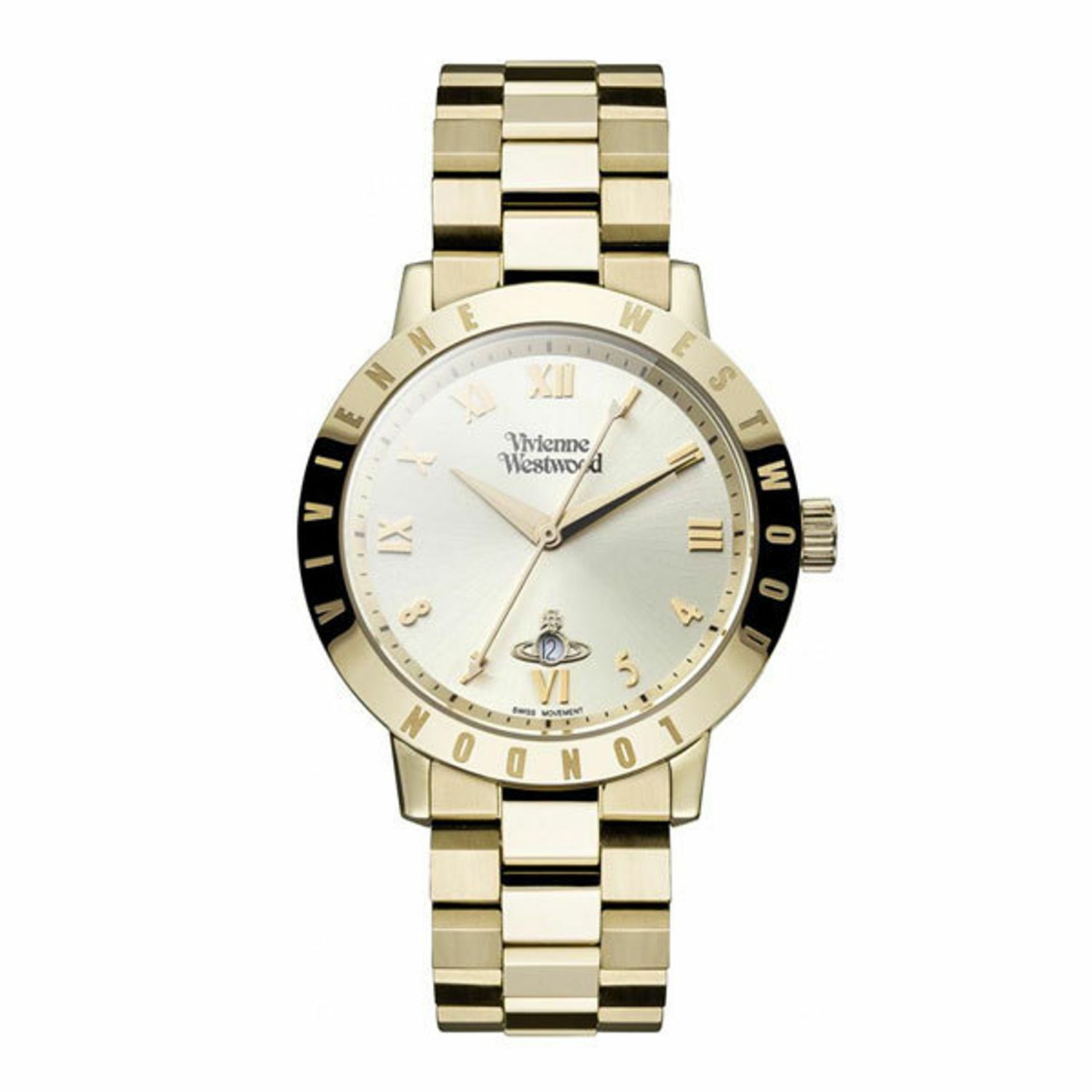 VV152GDGD Vivienne Westwood 金色 不銹鋼 女裝 手錶 (香港行貨)